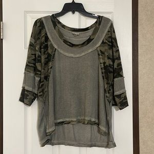 Camo 3 quarters length shirt